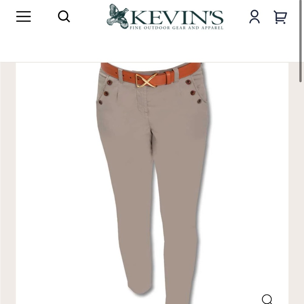 KEVIN'S Finest US sz 8 Women’s Stretch Cotton Field Brush Pants Light Khaki